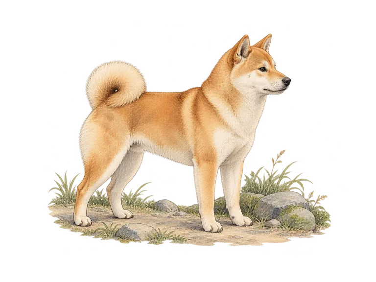 艮の動物象を表す狗（犬）のイラスト