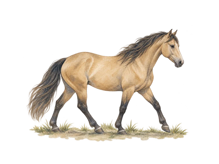 乾の動物象を表す馬のイラスト